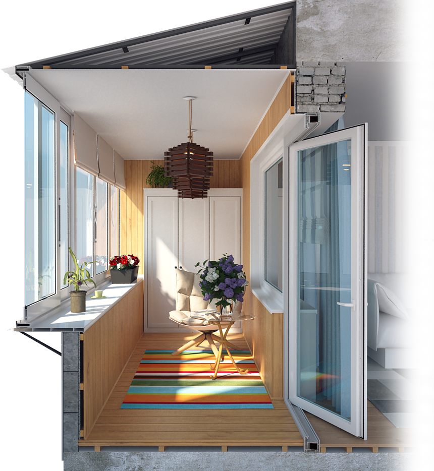 Цены на отделку балконов