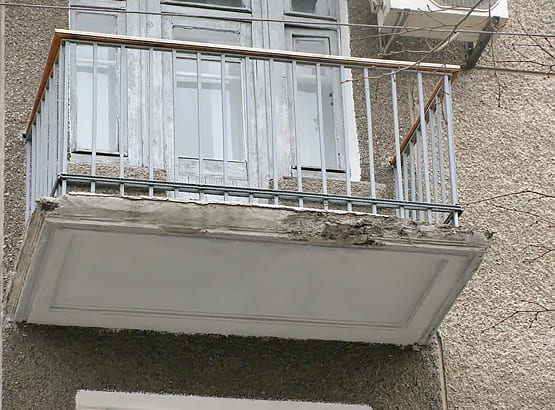 Разрушения балконных плит
