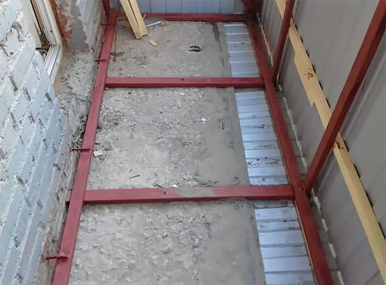Укрепление балконной плиты полностью