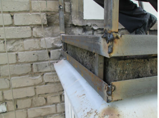 Аварийный ремонт балконной плиты