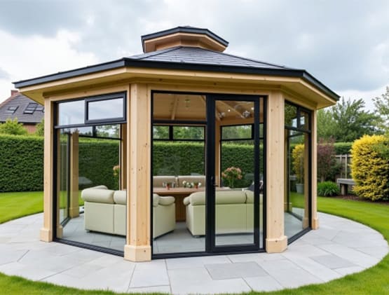 Алюминиевые окна в беседку