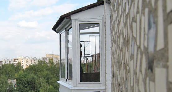 Зависимая крыша на балкон