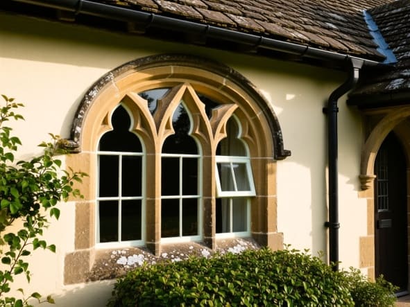 Трехлопастные арочные окна