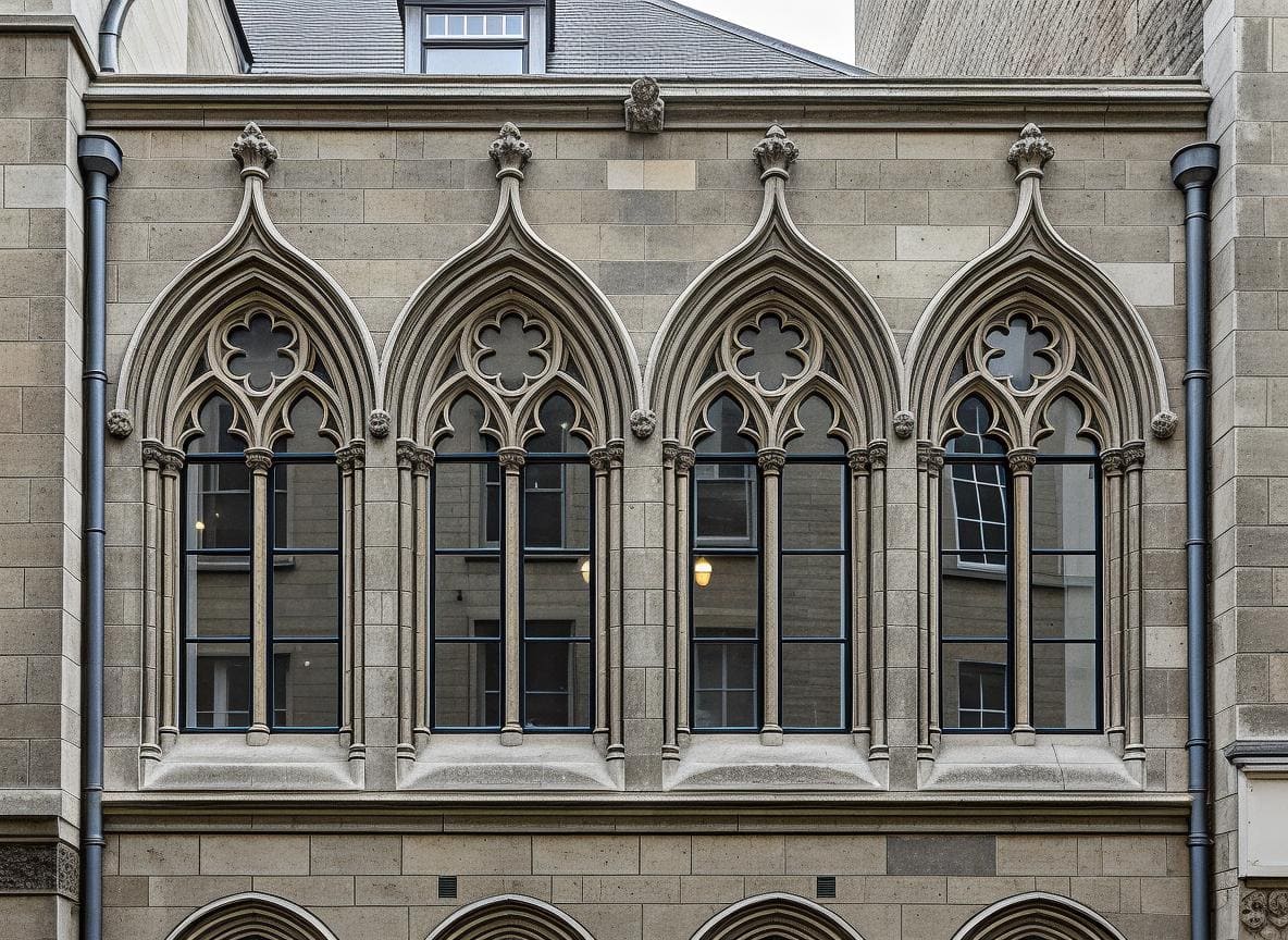 Килевидные арочные окна