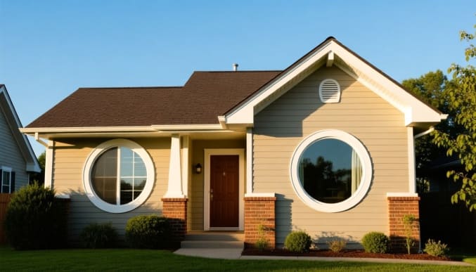 Дом с круглым окном