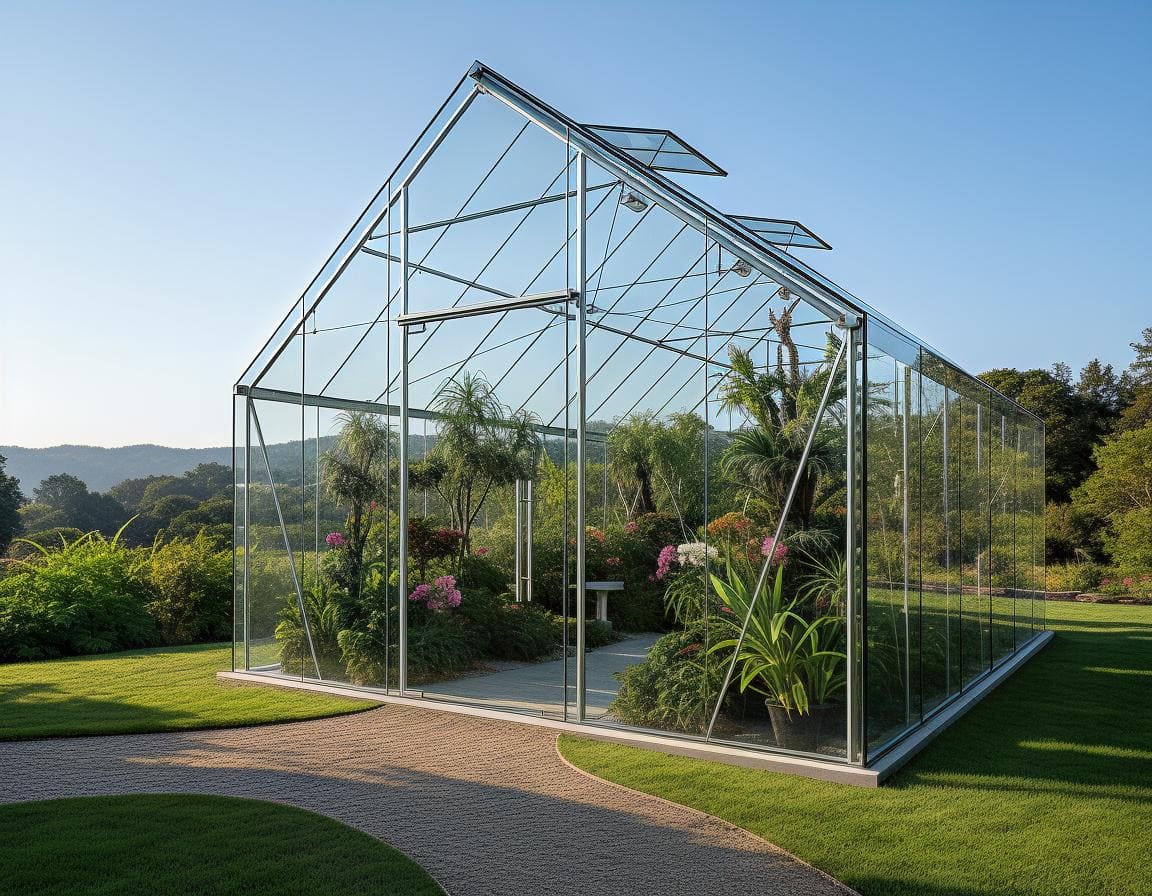 Безрамное остекление теплицы