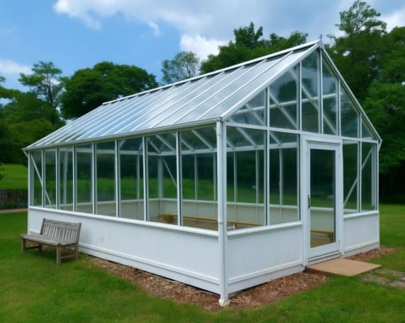 Теплица с глухими окнами